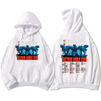 Vintage Tour Style Graphic Hoodie with Relaxed Streetwear Fit and Back Print