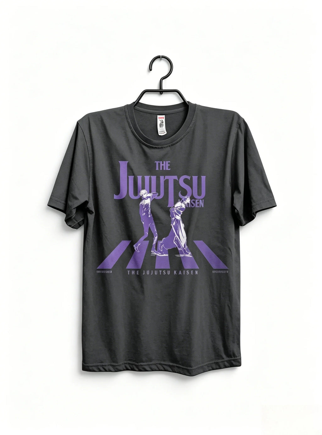 Minimal Shadow Anime Graphic Oversized Washed Cotton Casual T-Shirt