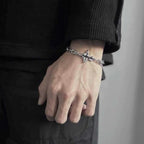 Gothic Cross Charm Layered Chain Bracelet for Punk and Alternative Styling