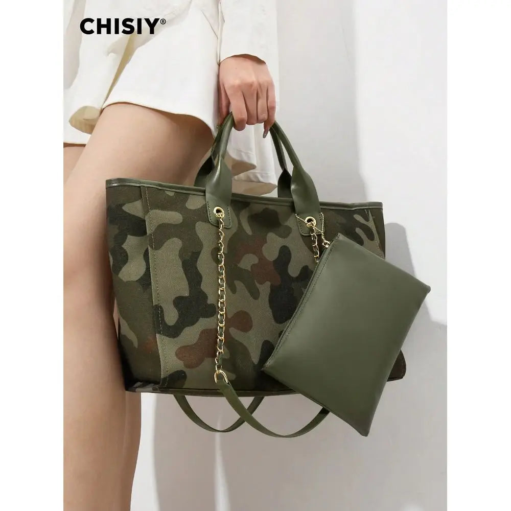 Utility Inspired Oversized Tote Bag with Relaxed Shoulder Carry