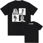 Vintage Portrait Graphic Cotton Streetwear T-Shirt with Artistic Collage Design