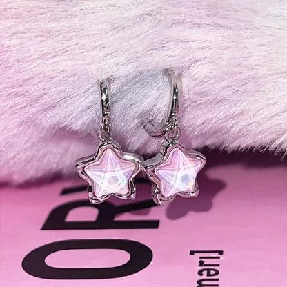 Celestial Star Drop Earrings for Fairy Grunge and Y2K Fashion