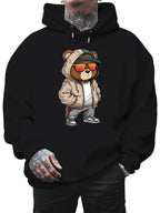 Kawaii Anime Streetwear Hoodie with Cartoon Bear Manga Artwork
