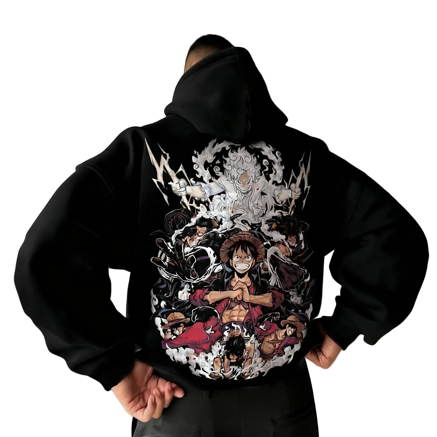 Anime Manga Graphic Oversized Hoodie With Japanese Streetwear Art Design