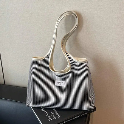 Oversized Canvas Tote Bag with Animal Inspired Pattern Lightweight Everyday Carry