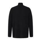 Men's Longline Ribbed Knit Cardigan with Open Front Relaxed Silhouette