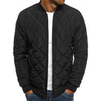 Men's Quilted Bomber Jacket with Lightweight Urban Streetwear Styling