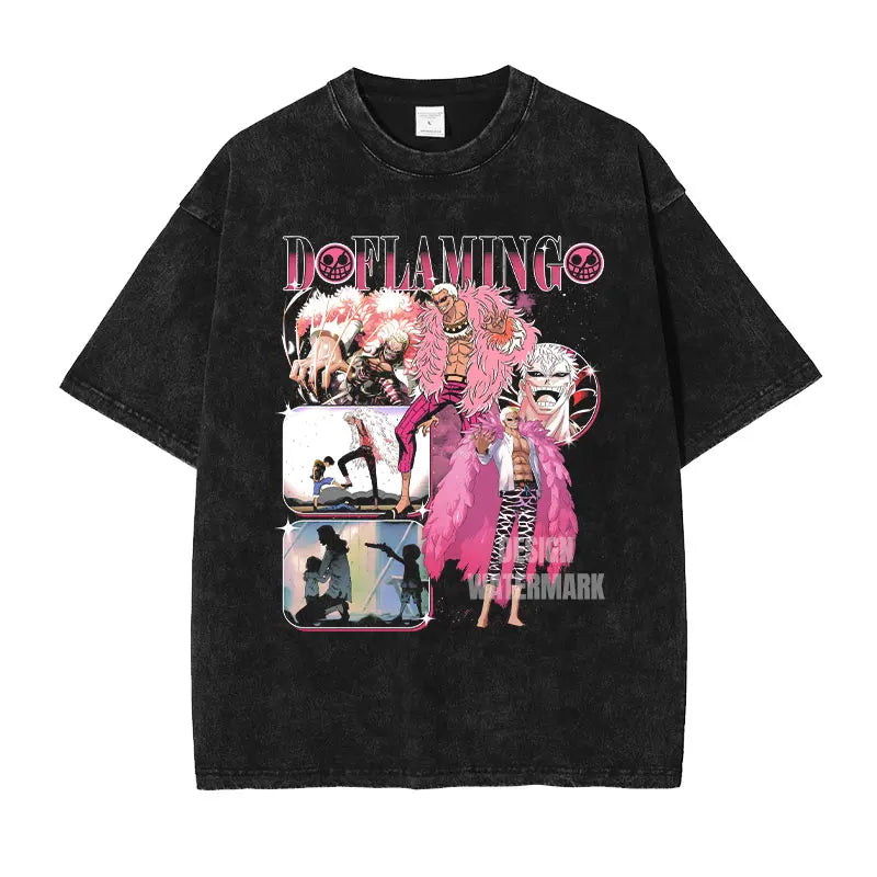 Retro Manga Aesthetic Oversized Graphic Streetwear Casual Cotton T-Shirt