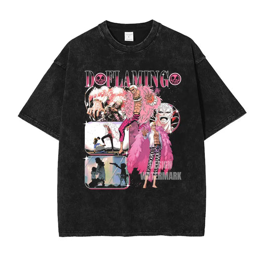 Retro Manga Aesthetic Oversized Graphic Streetwear Casual Cotton T-Shirt