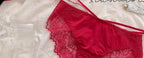 Scalloped Eyelash Lace Bralette and Boyleg Short Set with Cutout Front Detailing