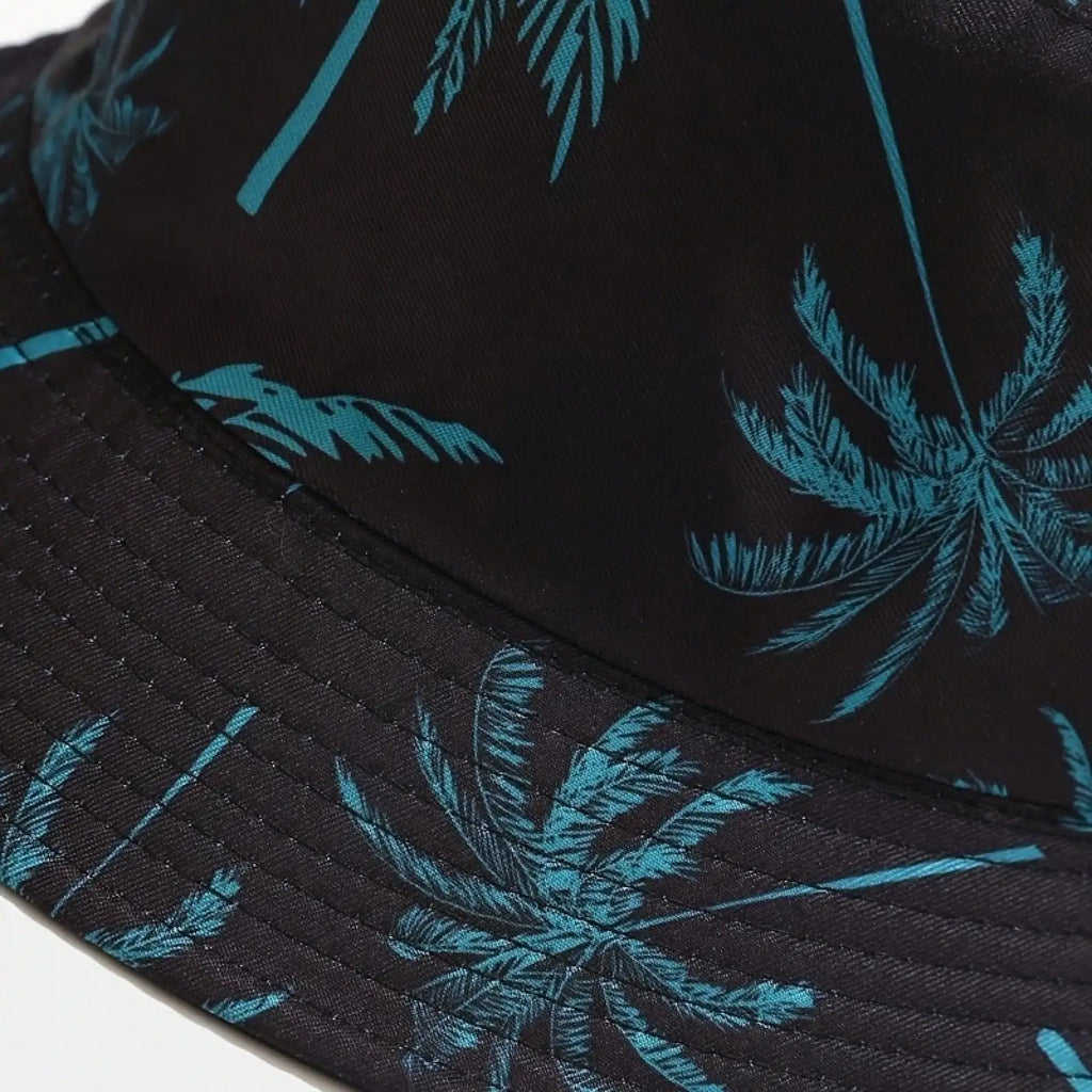 Unisex Tropical Print Bucket Hat for Casual Beach Travel and Everyday Outdoor Adventures