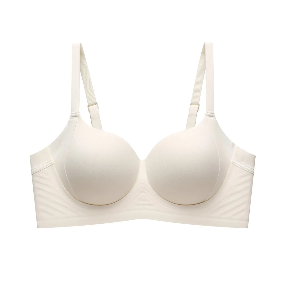Seamless Jelly Gel Push-Up Bra with Wide Side Support and Adjustable Straps