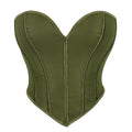 Strapless Corset Tube Top with Sculpted Panels and Backless Silhouette
