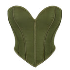 Strapless Corset Tube Top with Sculpted Panels and Backless Silhouette