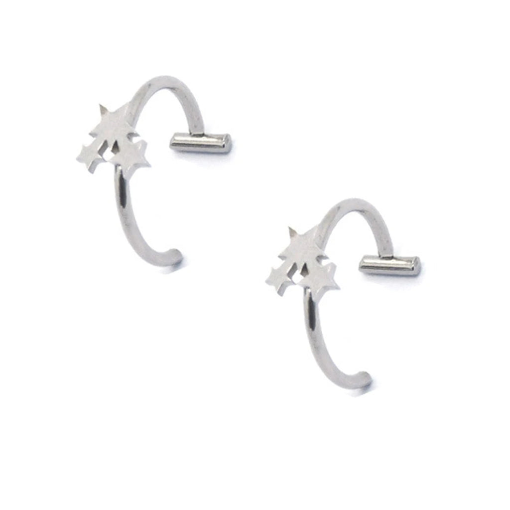 Punk Clip On Lip and Nose Ring Set for Alternative Styling
