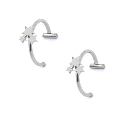 Punk Clip On Lip and Nose Ring Set for Alternative Styling