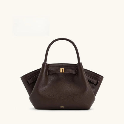 Structured Dumpling Tote Bag with Top Handle Large Capacity Design