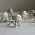 Mystical Face Open Ring for Gothic Alternative and Avant Garde Styling