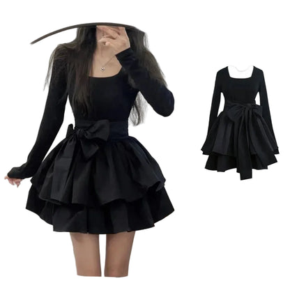 Layered Ruffle Gothic Dress for Kawaii Alternative Fashion