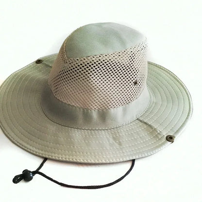 Breathable Mesh Boonie Sun Hat with Wide Brim for Hiking Fishing and Outdoor Travel