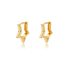 Celestial Star Hoop Earrings Y2K Alternative Fashion Statement Jewelry