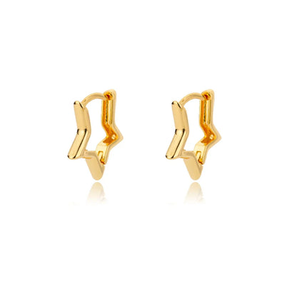 Celestial Star Hoop Earrings Y2K Alternative Fashion Statement Jewelry