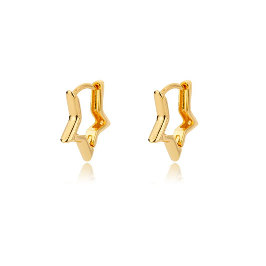 Celestial Star Hoop Earrings Y2K Alternative Fashion Statement Jewelry