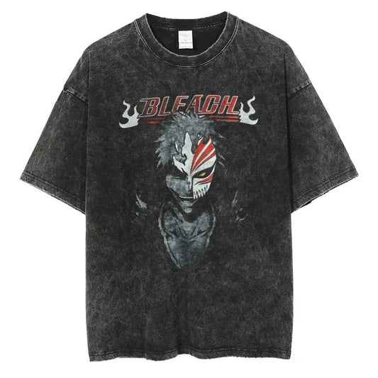 Phantom Mask Anime Graphic Oversized Vintage Cotton T-Shirt
