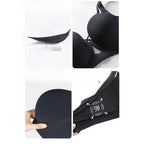 Seamless Smooth Push-Up Bra with Wide Side Support and Adjustable Straps