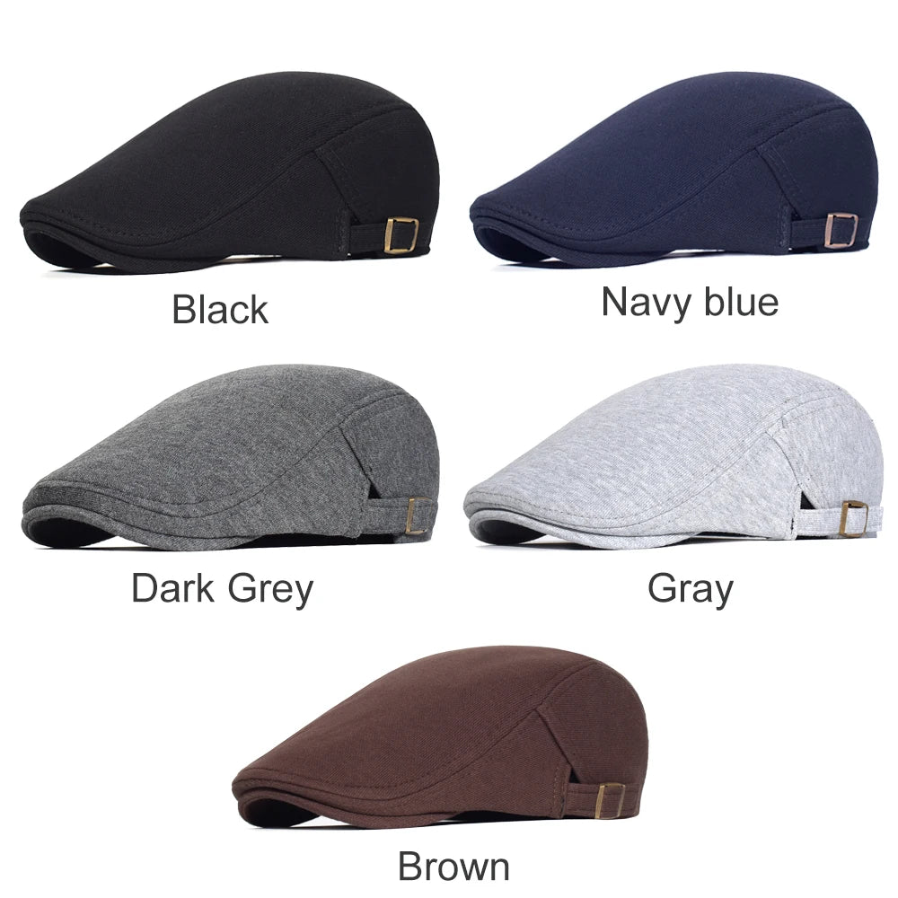 Classic Suede Flat Cap with Adjustable Fit for Everyday Casual Vintage Outdoor Style