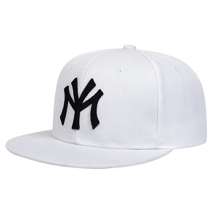 Embroidered Flat Brim Snapback Cap Adjustable Urban Streetwear Baseball Fashion Hat
