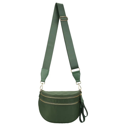 Nylon Sling Crossbody Bag with Adjustable Strap Compact Everyday Design