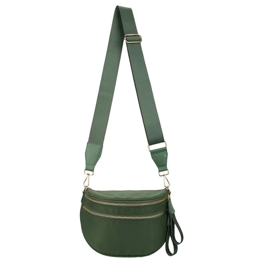 Nylon Sling Crossbody Bag with Adjustable Strap Compact Everyday Design