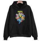 Oversized Anime Hoodie with Superhero Manga Streetwear Design