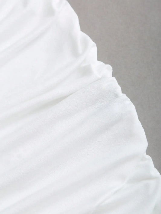 Strapless Ruched Bodycon Mini Dress with Metallic Accent Contemporary Silhouette