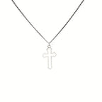 Minimalist Cross Pendant Necklace With Gothic Inspired Alternative Streetwear Appeal