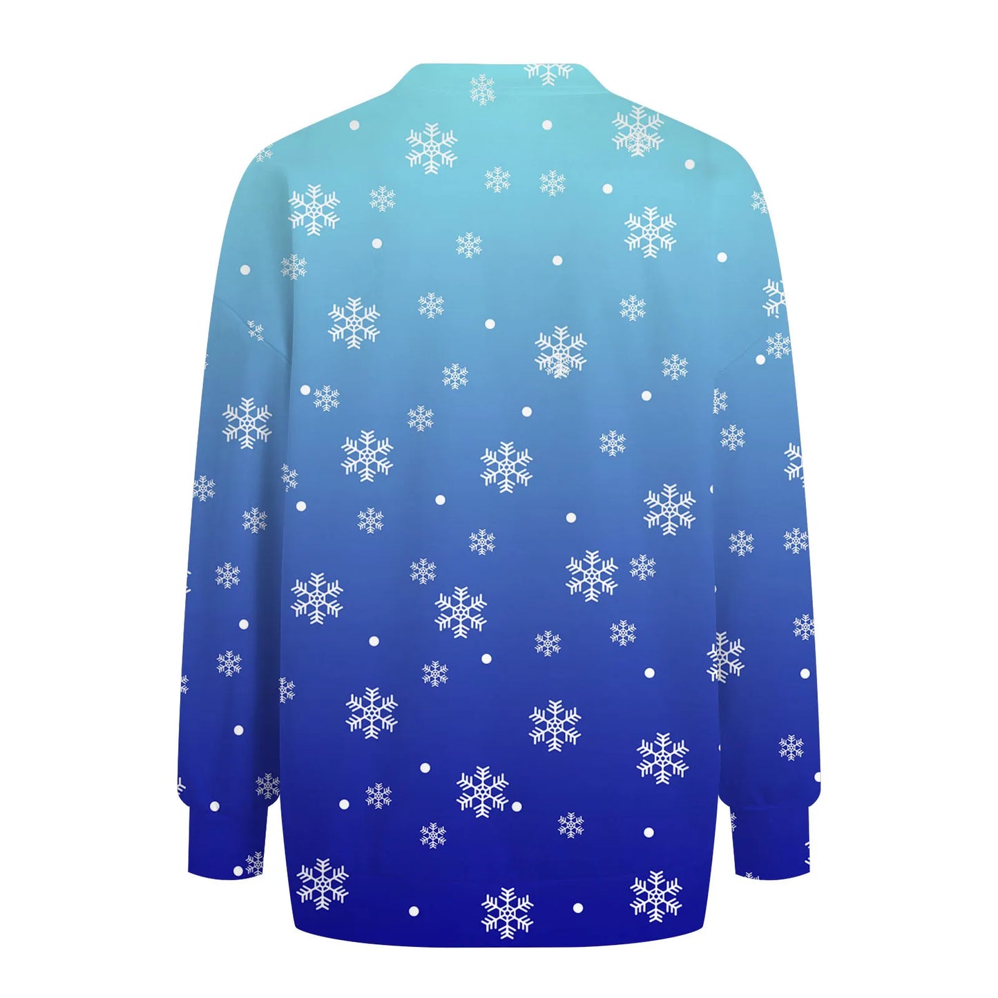 Women's Snowflake Pattern Crew Neck Sweatshirt for Cozy Seasonal Casual Everyday Style