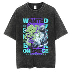 Oversized Anime-Inspired Manga Streetwear Tee with Vintage Graphic Typography Artwork