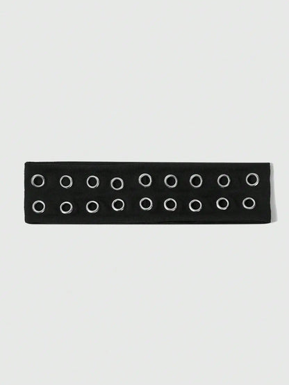 Grommet Detail Headband Punk Alternative Streetwear Hair Accessory