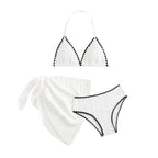 Girls' Printed Two-Piece Bikini Set with Sporty Cutout Design and Coordinated Swimwear Silhouette