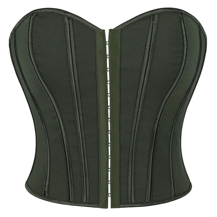 Strapless Corset Top with Structured Boning and Sculpted Waist Silhouette
