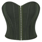Strapless Corset Top with Structured Boning and Sculpted Waist Silhouette