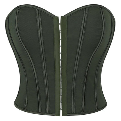 Strapless Corset Top with Structured Boning and Sculpted Waist Silhouette