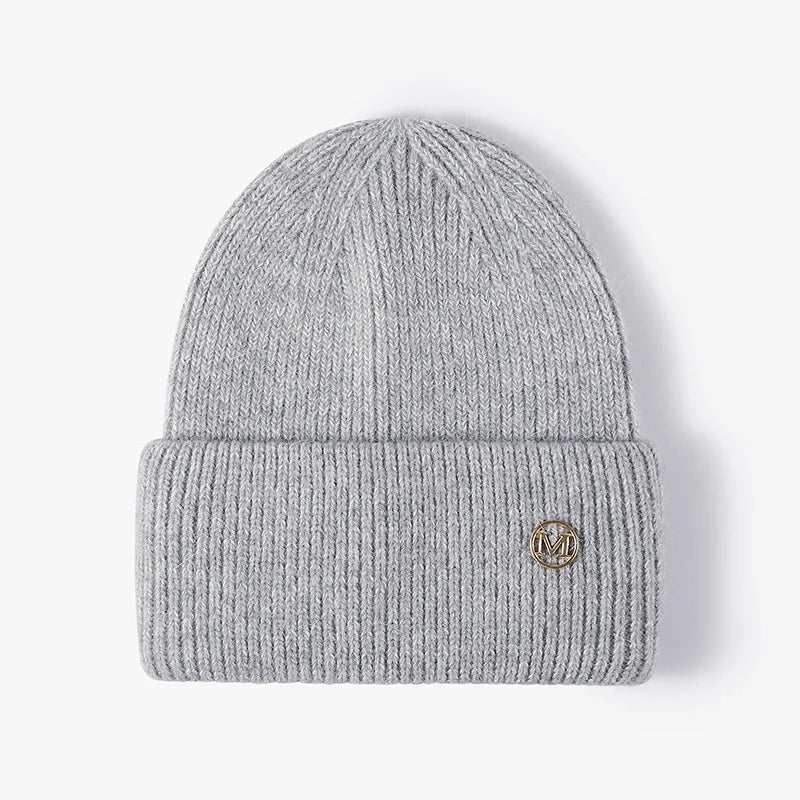 Soft Rabbit Fur Blend Acrylic Knit Beanie for Everyday Winter Casual Fashion and Comfort