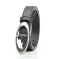 Minimalist Oval Buckle Waist Belt for Vintage Gothic Y2K Outfit Styling