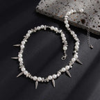 Pearl Inspired Choker Necklace for Grunge Gothic and Streetwear Fashion