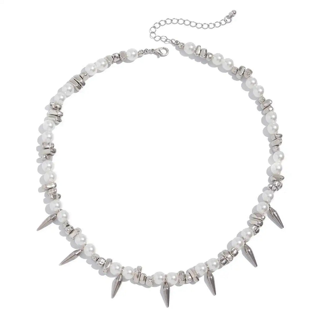 Pearl Inspired Choker Necklace for Grunge Gothic and Streetwear Fashion