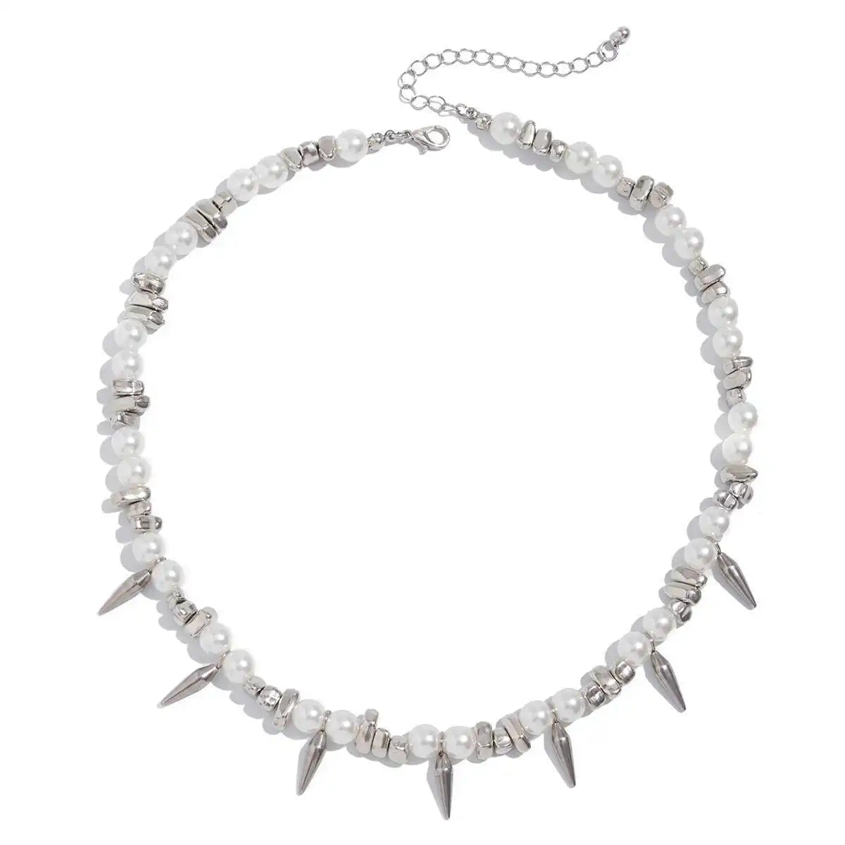 Pearl Inspired Choker Necklace for Grunge Gothic and Streetwear Fashion
