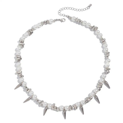 Pearl Inspired Choker Necklace for Grunge Gothic and Streetwear Fashion