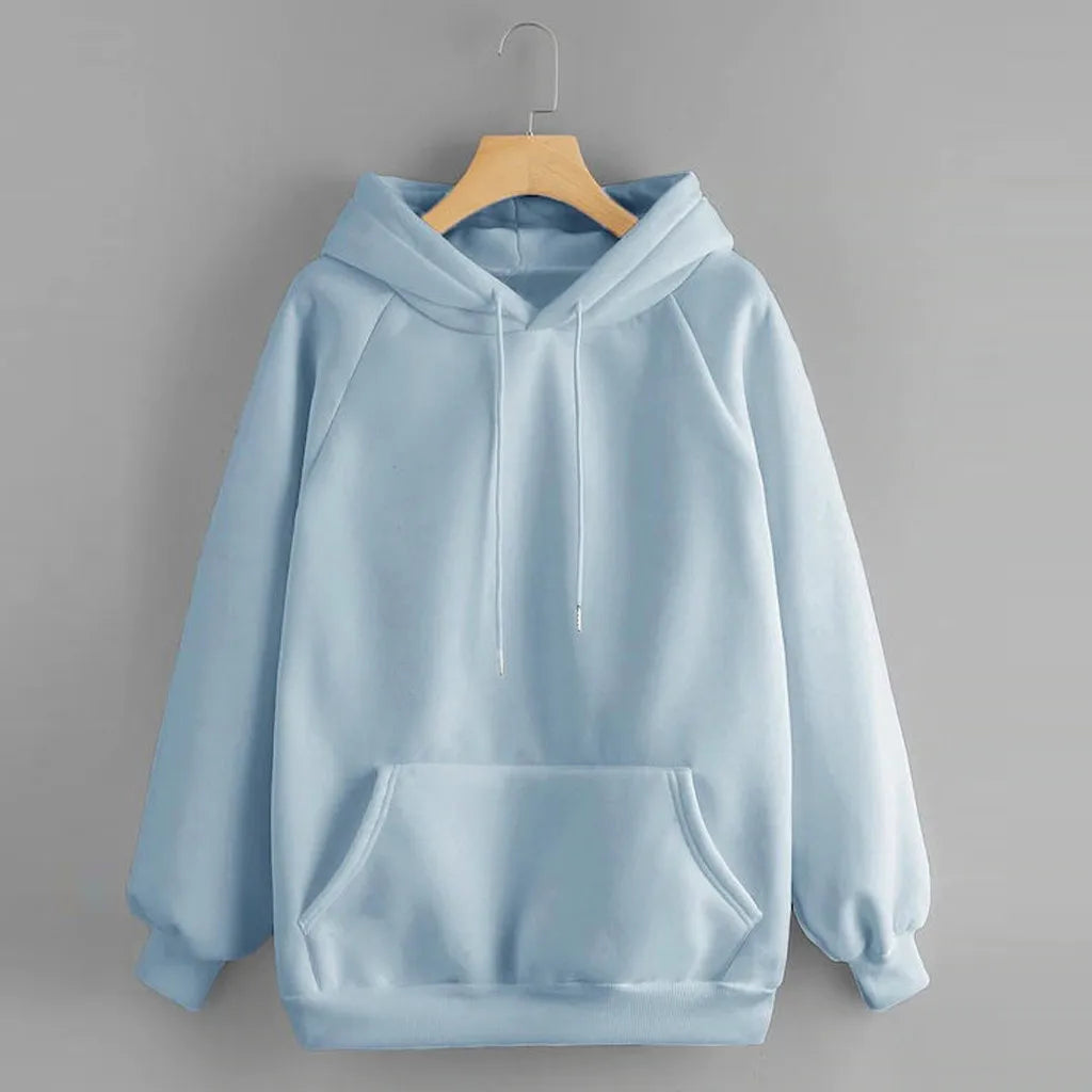 Women's Minimalist Oversized Pullover Hoodie Relaxed Casual Streetwear Everyday Essential Sweatshirt